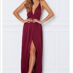 White fox maxi dress